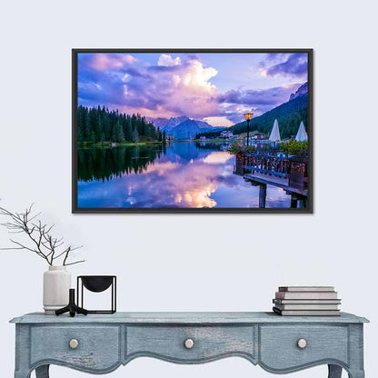 Misurina Lake Twilight Wall Art
