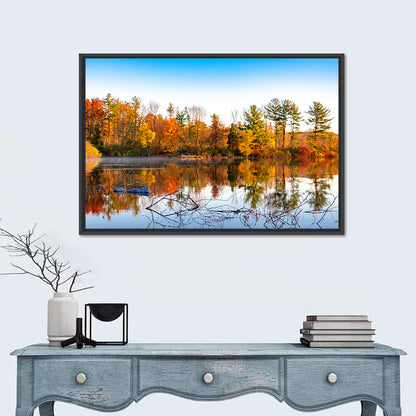 Lake Nockamixon Autumn Reflection Wall Art