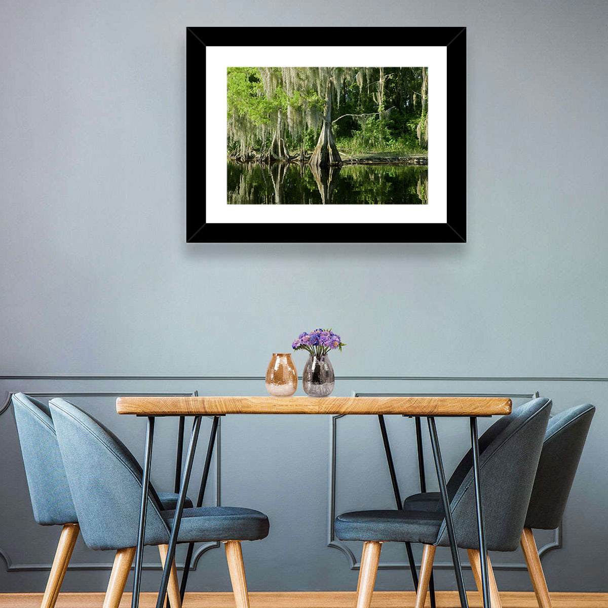 Bald Cypress and Great Blue Heron Wall Art