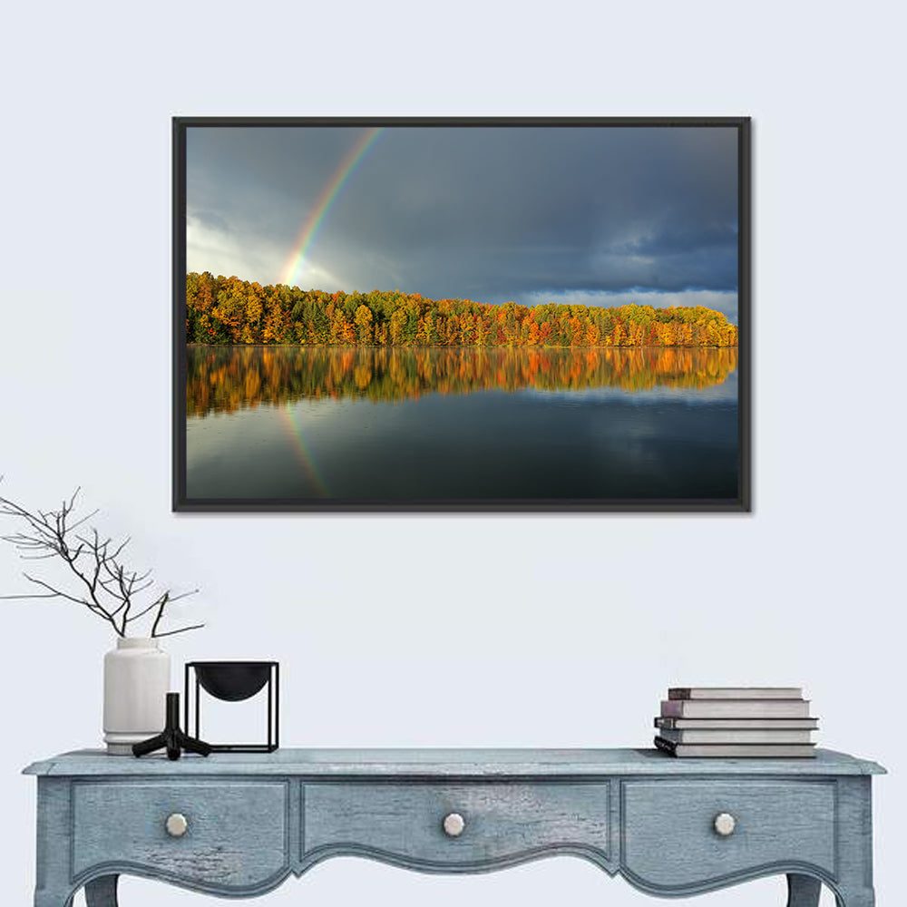 Moccasin Lake Autumn Rainbow Wall Art