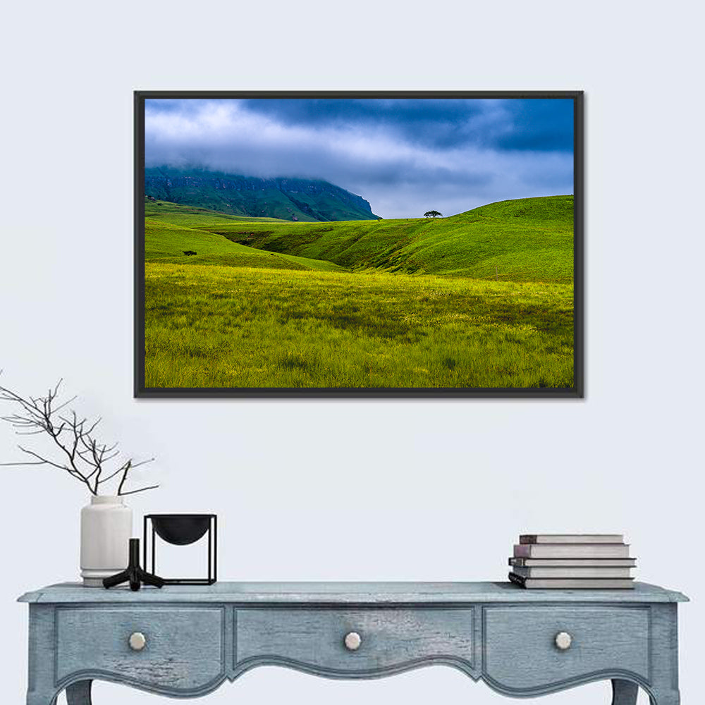 Dragon Mountains with Lone Tree Wall Art