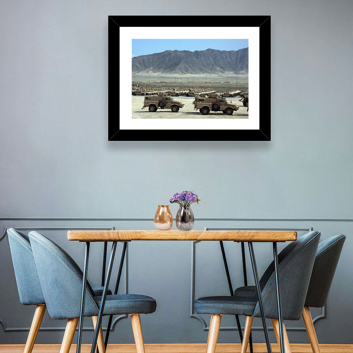 Mrap Vehicles in Desert Landscape Wall Art