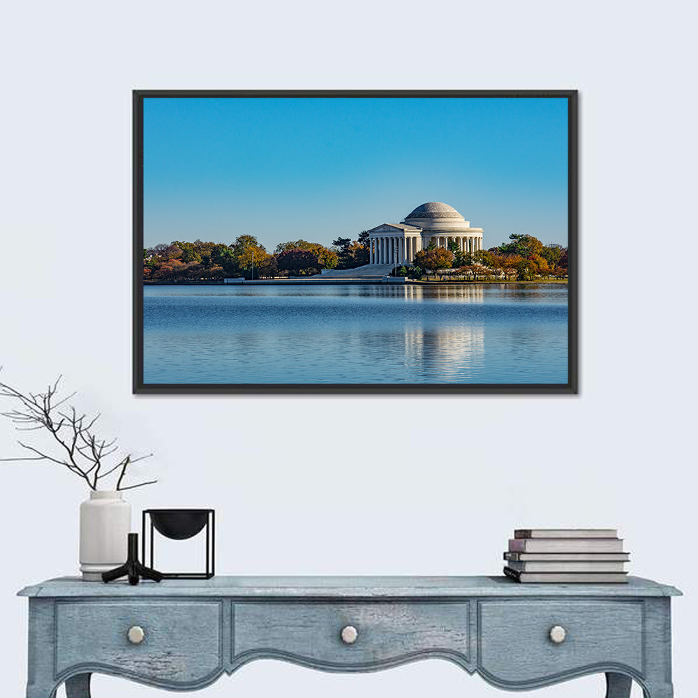 Thomas Jefferson Memorial Reflection Wall Art in a room, landscape