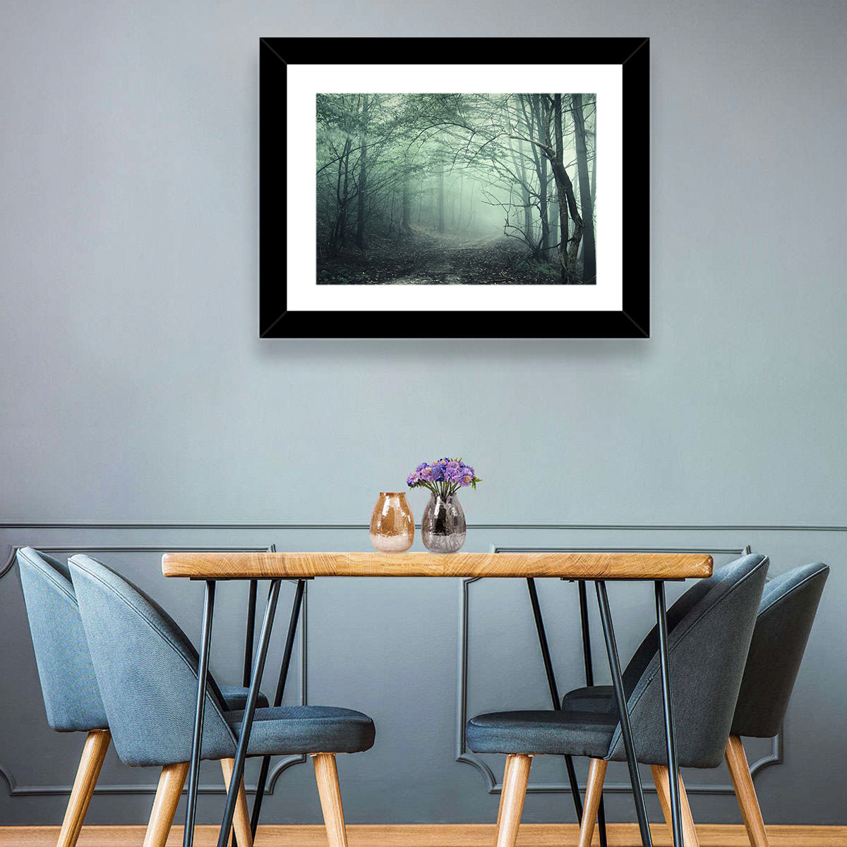 Misty Forest Path Wall Art