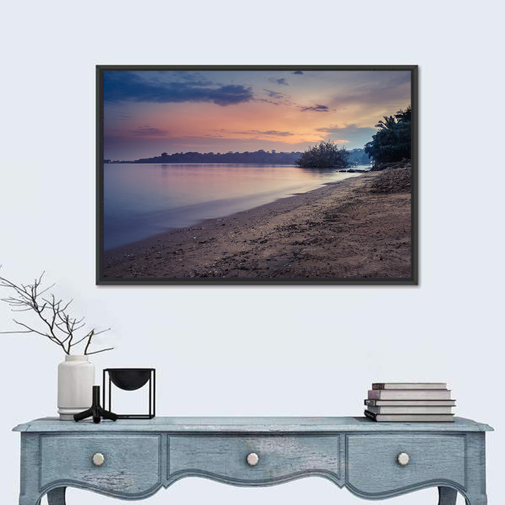 Lake Victoria at Dusk Wall Art in a room, landscape