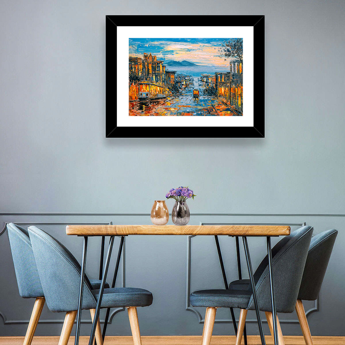 San Francisco Cable Car at Dusk Wall Art