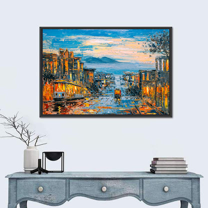 San Francisco Cable Car at Dusk Wall Art