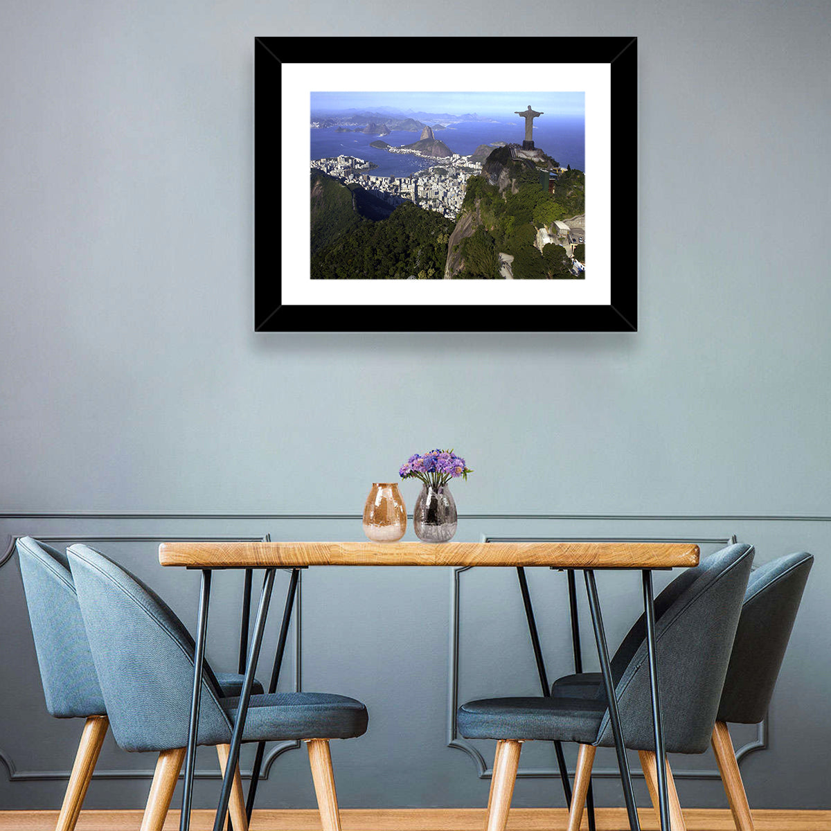 Christ the Redeemer Over Rio De Janeiro Wall Art in a room, landscape