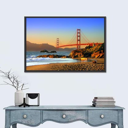 Golden Hour at the Golden Gate Bridge Wall Art