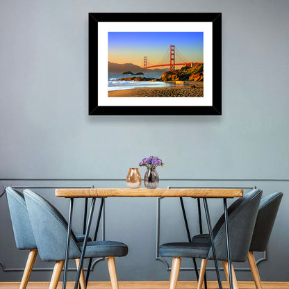 Golden Hour at the Golden Gate Bridge Wall Art