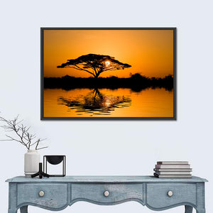 Acacia Tree at Sunrise Wall Art