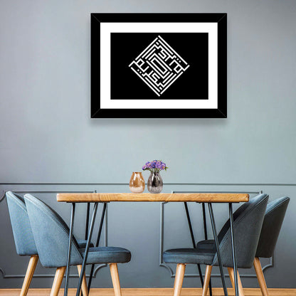 Al-Kareem Kufi Style Islamic Calligraphy Wall Art