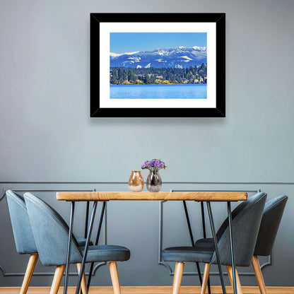 Lake Washington Snow-capped Peaks Wall Art