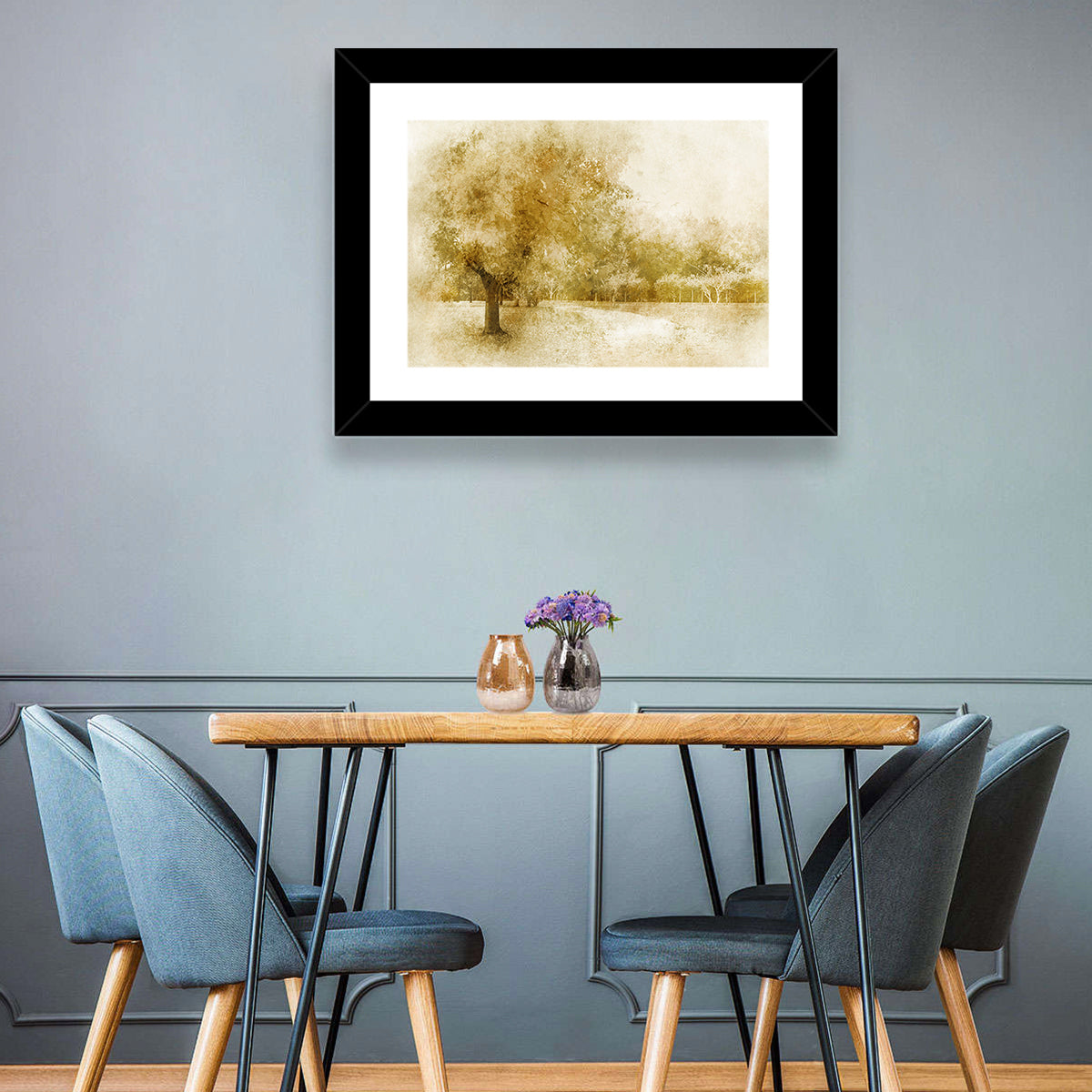 Sepia Orchard Pathway Wall Art