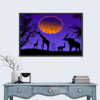Sunset Savannah Silhouette Wall Art