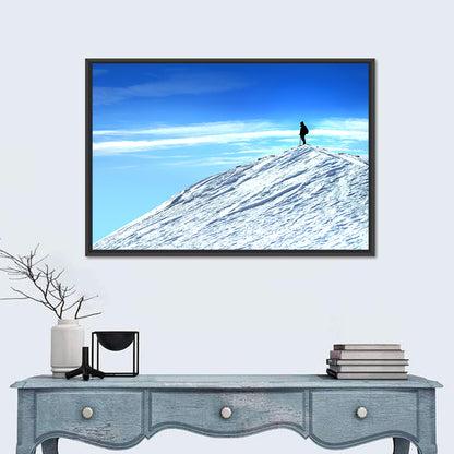 Mountaineer Summit Silhouette Wall Art