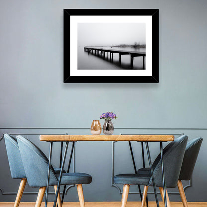 Misty Lake Jetty Wall Art