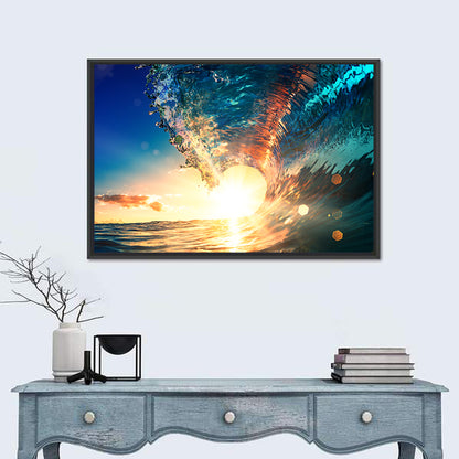 Sun Through a Breaking Wave Wall Art