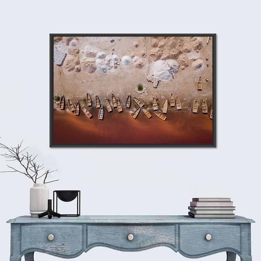 Lake Retba Aerial View Wall Art
