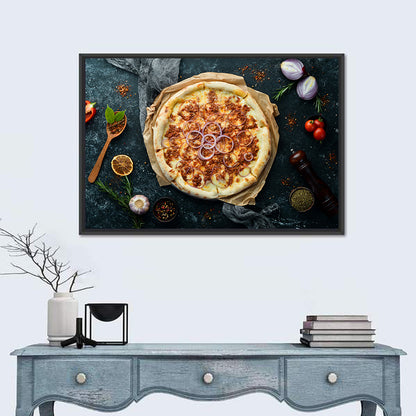 Spicy Pizza with Red Onion Wall Art