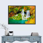 Plitvička Jezera Autumn Falls Wall Art