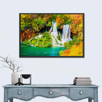 Plitvička Jezera Autumn Falls Wall Art