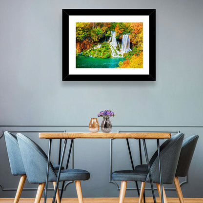 Plitvička Jezera Autumn Falls Wall Art