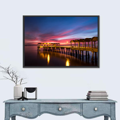 Twilight on Jekyll Island Pier Wall Art
