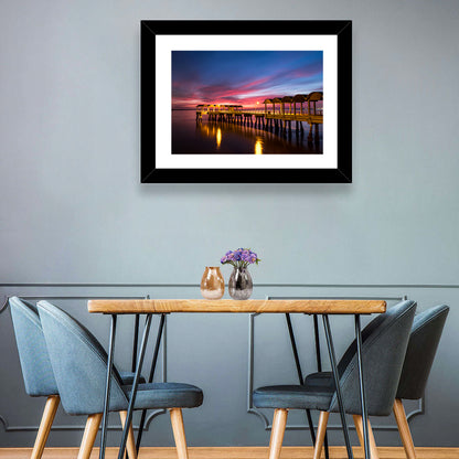 Twilight on Jekyll Island Pier Wall Art