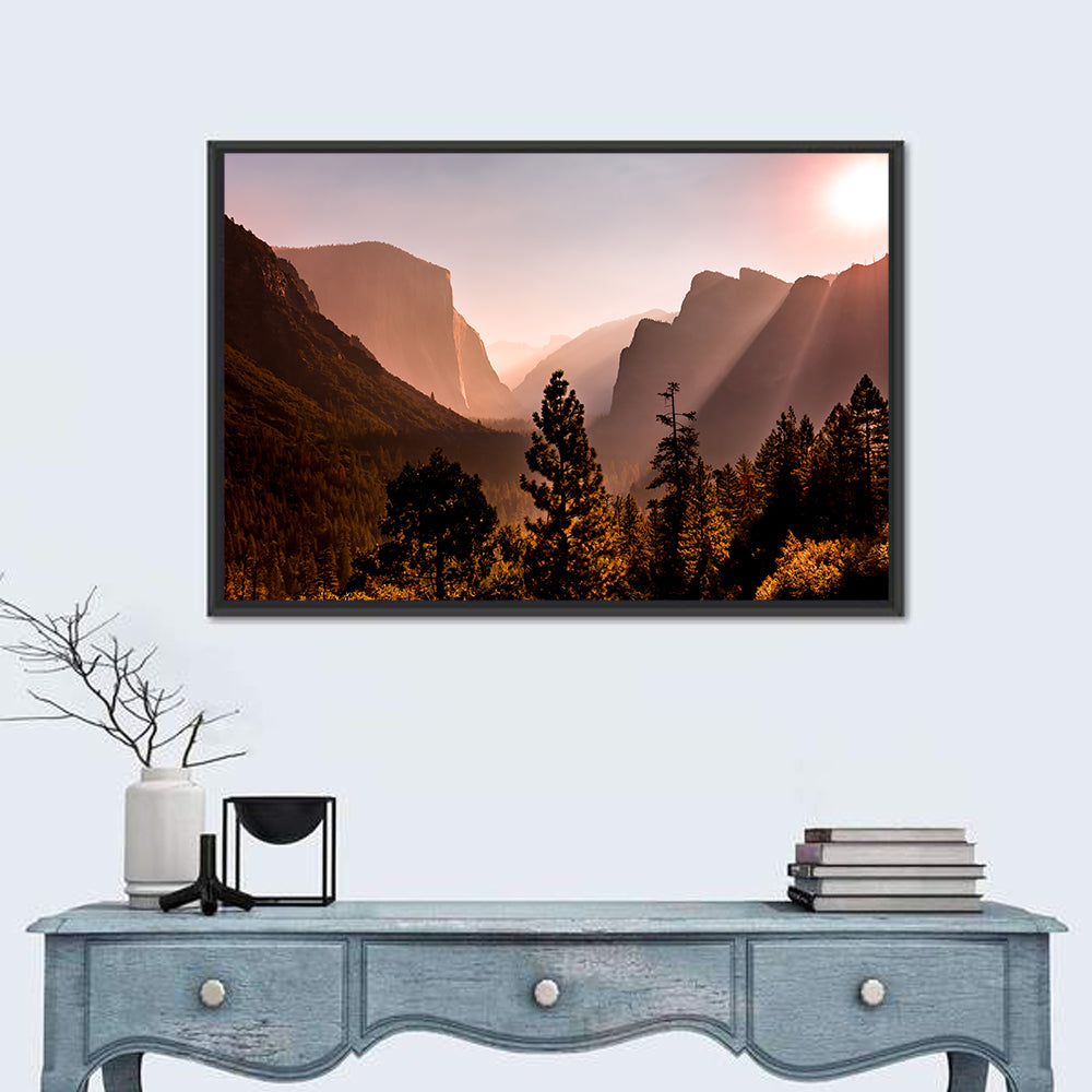 El Capitan at Sunrise, Yosemite Wall Art in a room, landscape