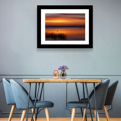 Lake Champlain Sunrise with Heron Wall Art