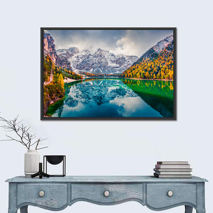 Lago Di Braies Reflection Wall Art
