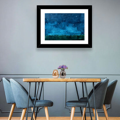 Starry Meadow Nightscape Wall Art