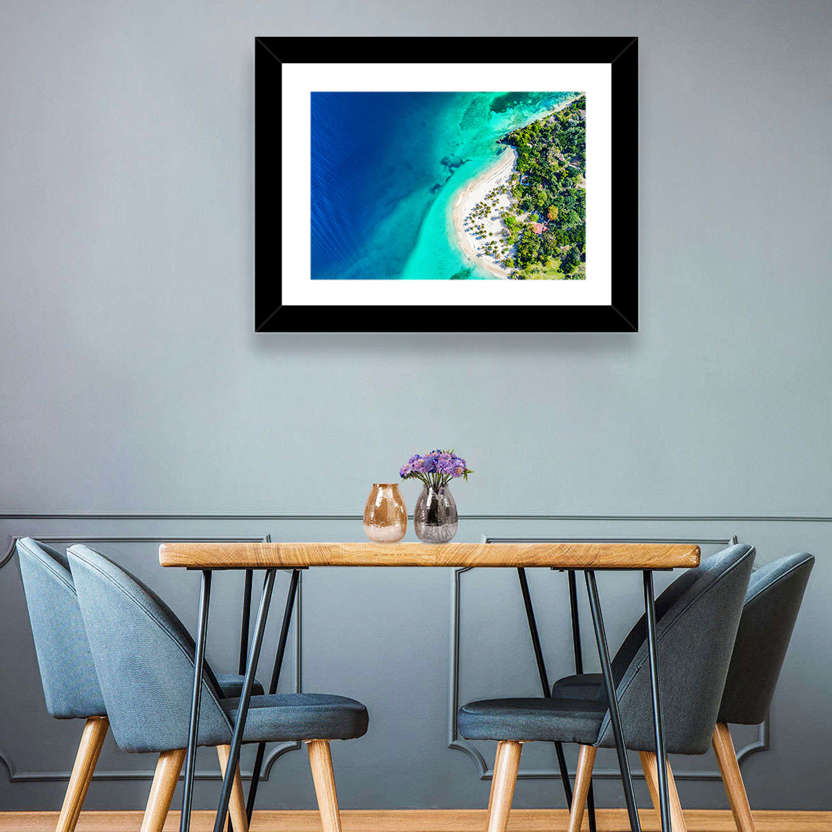 Cayo Levantado Aerial View Wall Art in a room, landscape