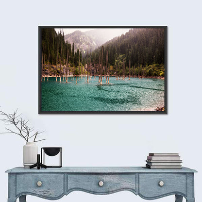 Kaindy Lake Submerged Spruces Wall Art