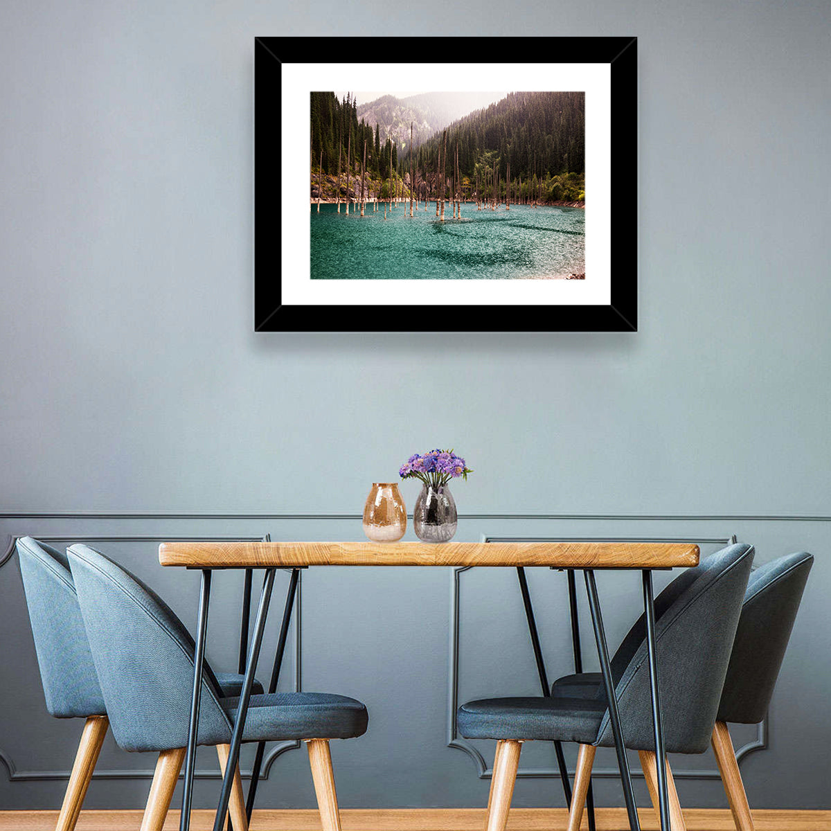 Kaindy Lake Submerged Spruces Wall Art