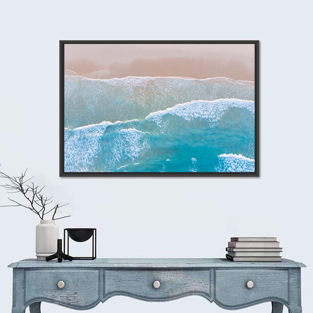 Turquoise Shoreline Aerial View Wall Art
