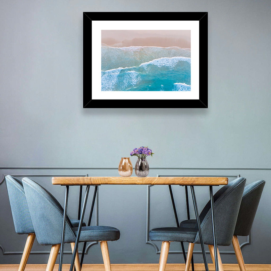 Turquoise Shoreline Aerial View Wall Art