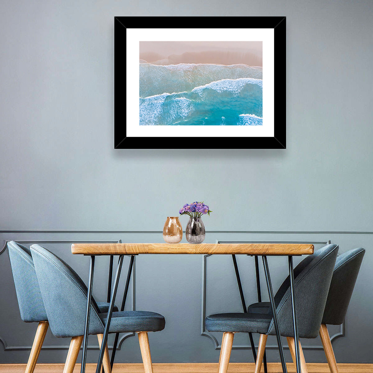 Turquoise Shoreline Aerial View Wall Art