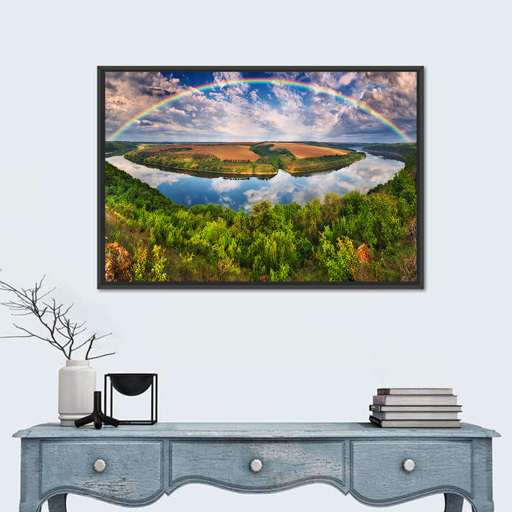 Dnister River Wall Art in a room, landscape