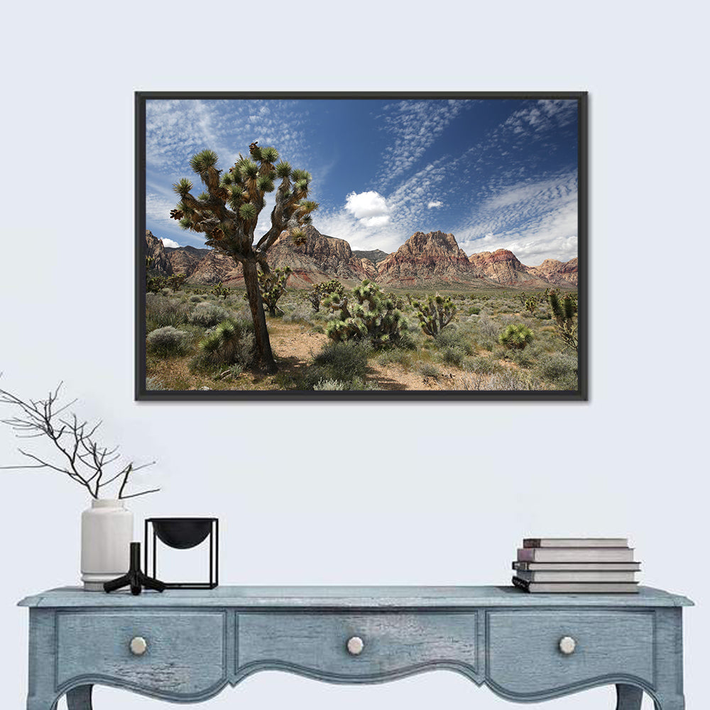 Joshua Tree at Red Rock Canyon Wall Art in a room, landscape