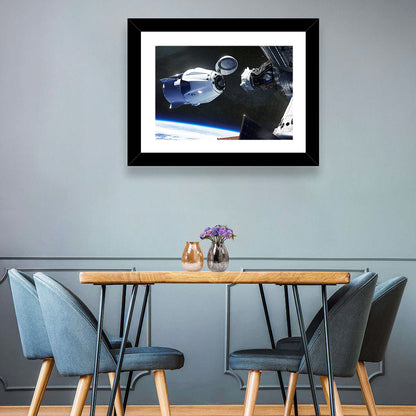 Crew Dragon Docking with Iss Wall Art