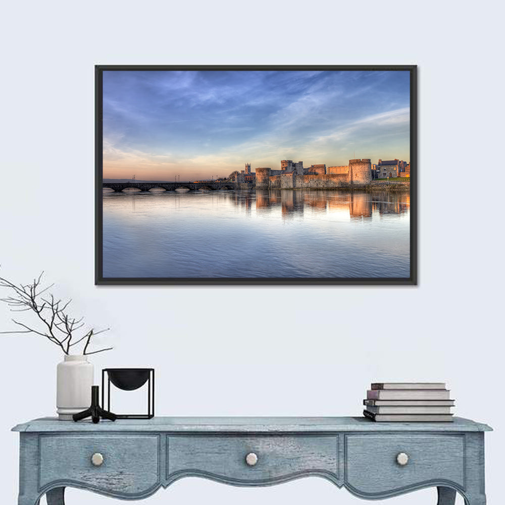 King John's Castle at Sunset Wall Art in a room, landscape