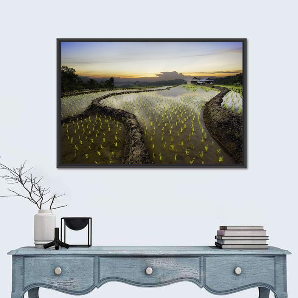 Pa Pong Peang Rice Terrace Wall Art in a room, landscape