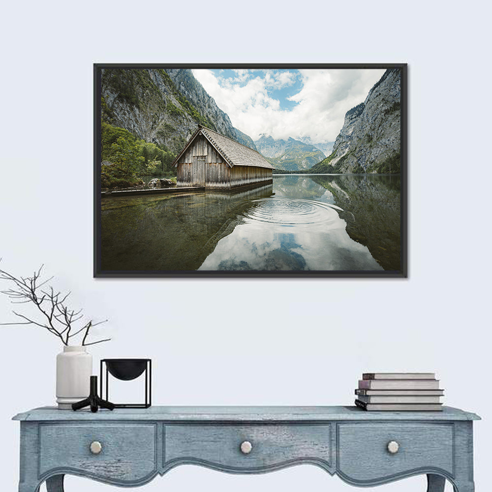Königssee Boathouse at Obersee Wall Art