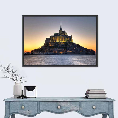 Mont Saint-michel at Dusk Wall Art