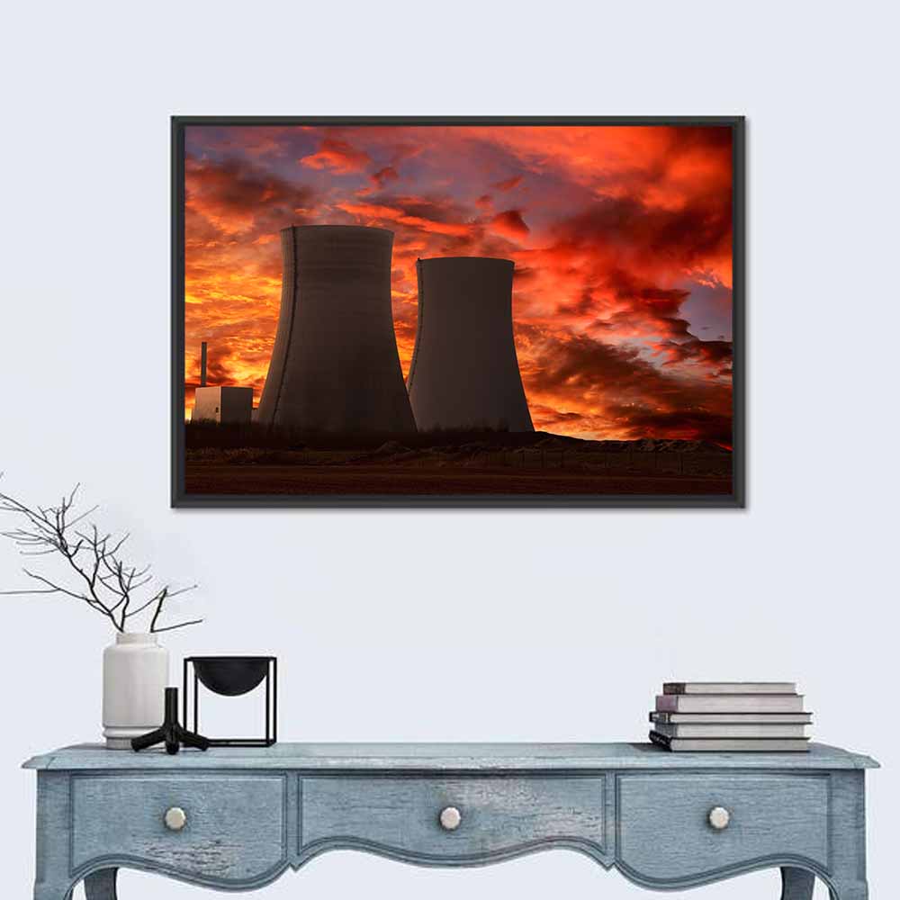 Cooling Towers at Sunset Wall Art