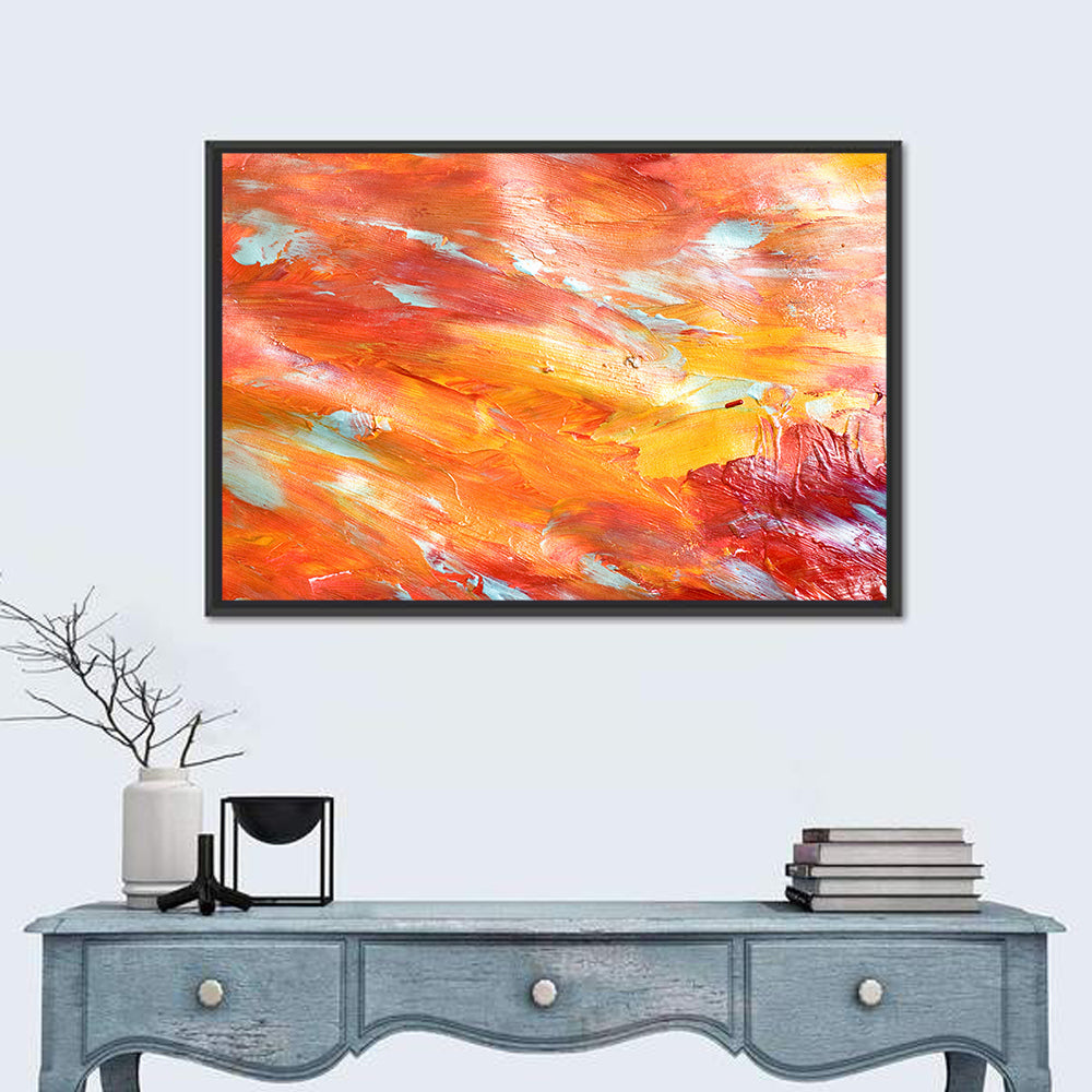 Sunfire Impasto Abstract Wall Art