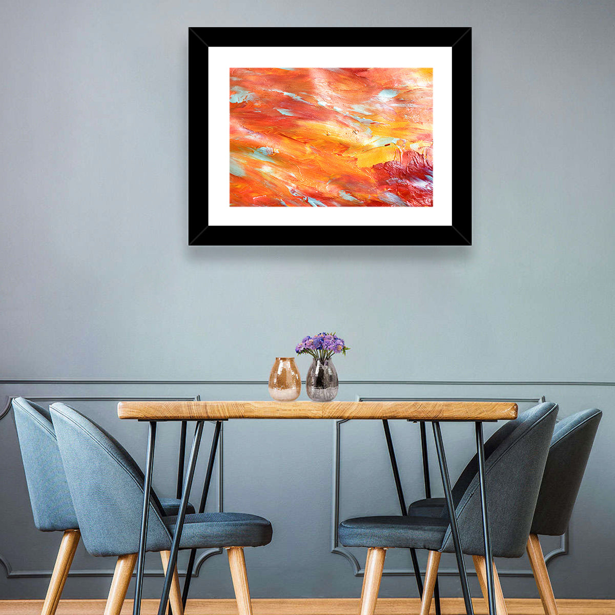 Sunfire Impasto Abstract Wall Art