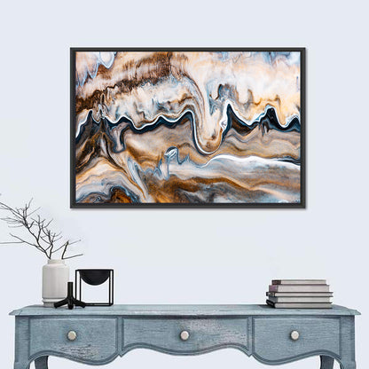 Marbled Gold Swirl Wall Art